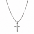 Aureva Zirconia Cross Necklace- Silver Necklace for Women