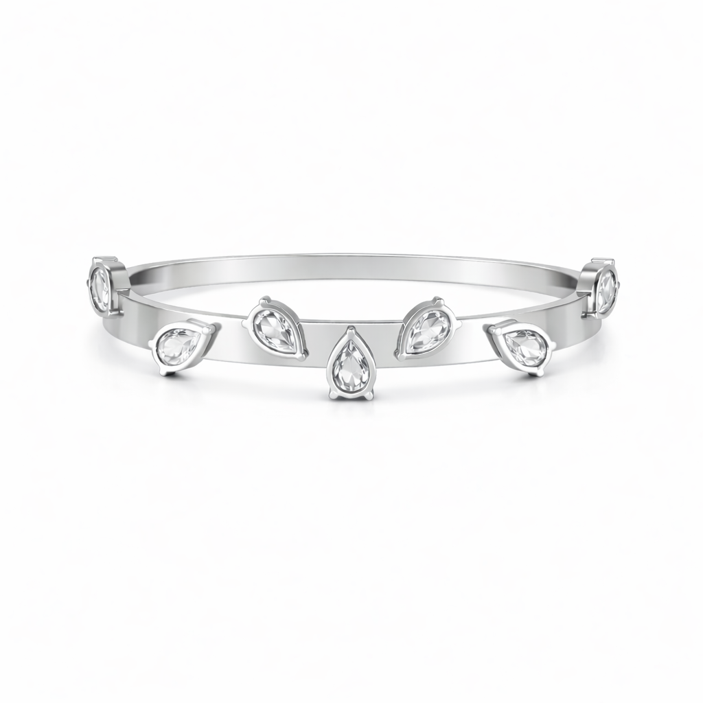 Luxury Pear Cut Crystal Bangle