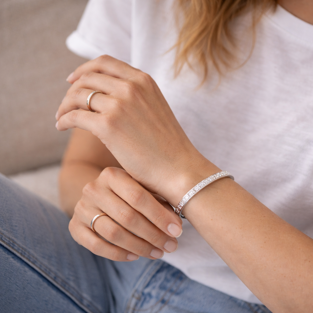 Crystal Line Bangle