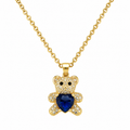 Aureva Bear Gem Necklace- Gold Necklace for Women