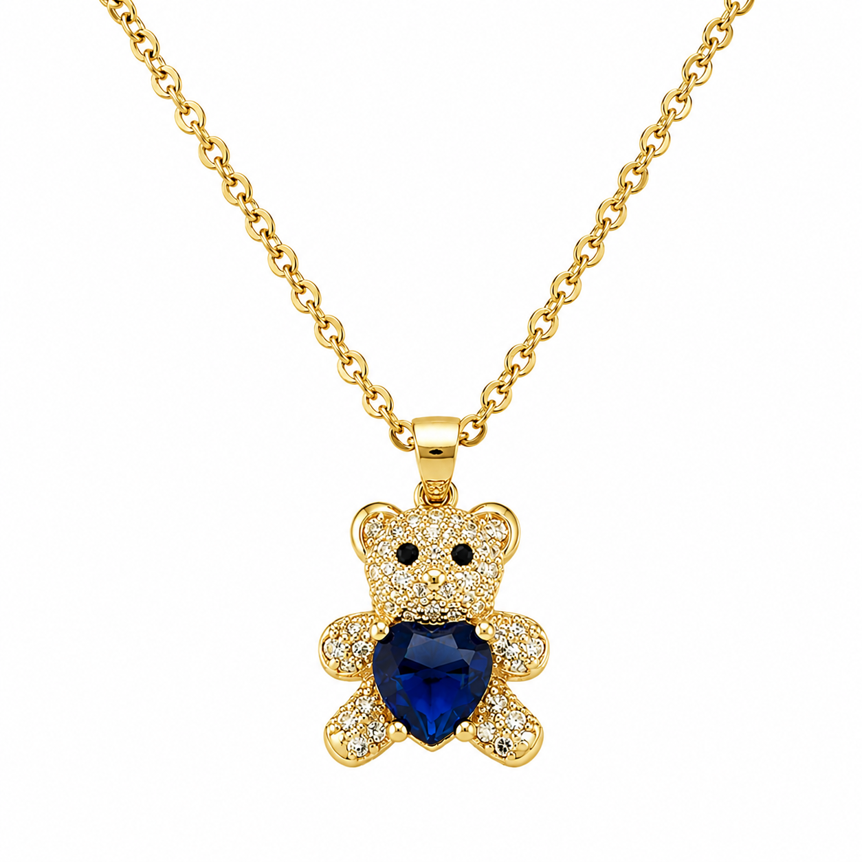 Aureva Bear Gem Necklace- Gold Necklace for Women