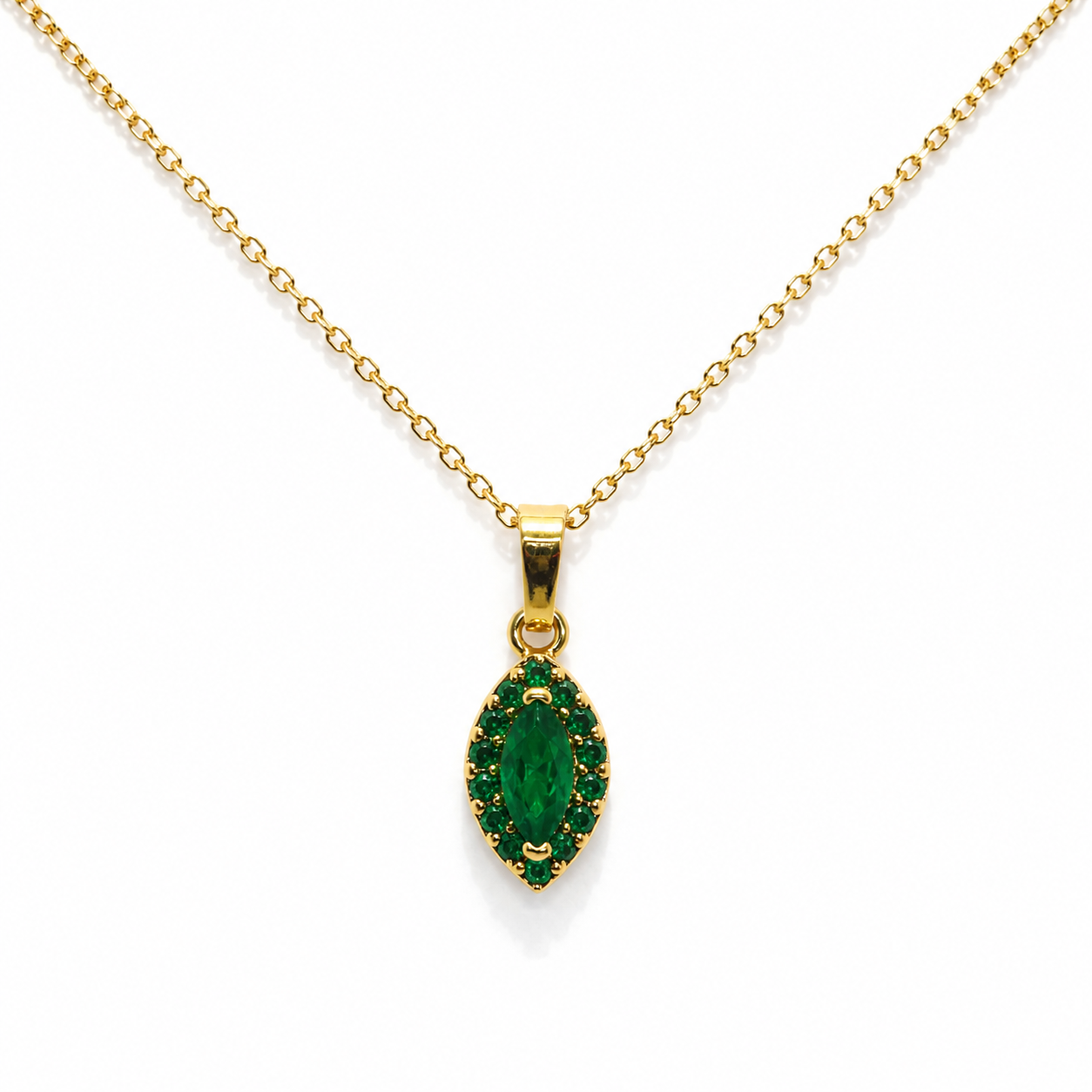 Aureva Twin Aura Gem Necklace- Gold Necklace for Women