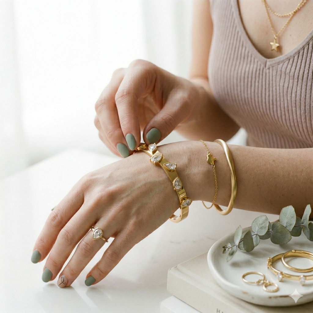 Luxury Pear Cut Crystal Bangle