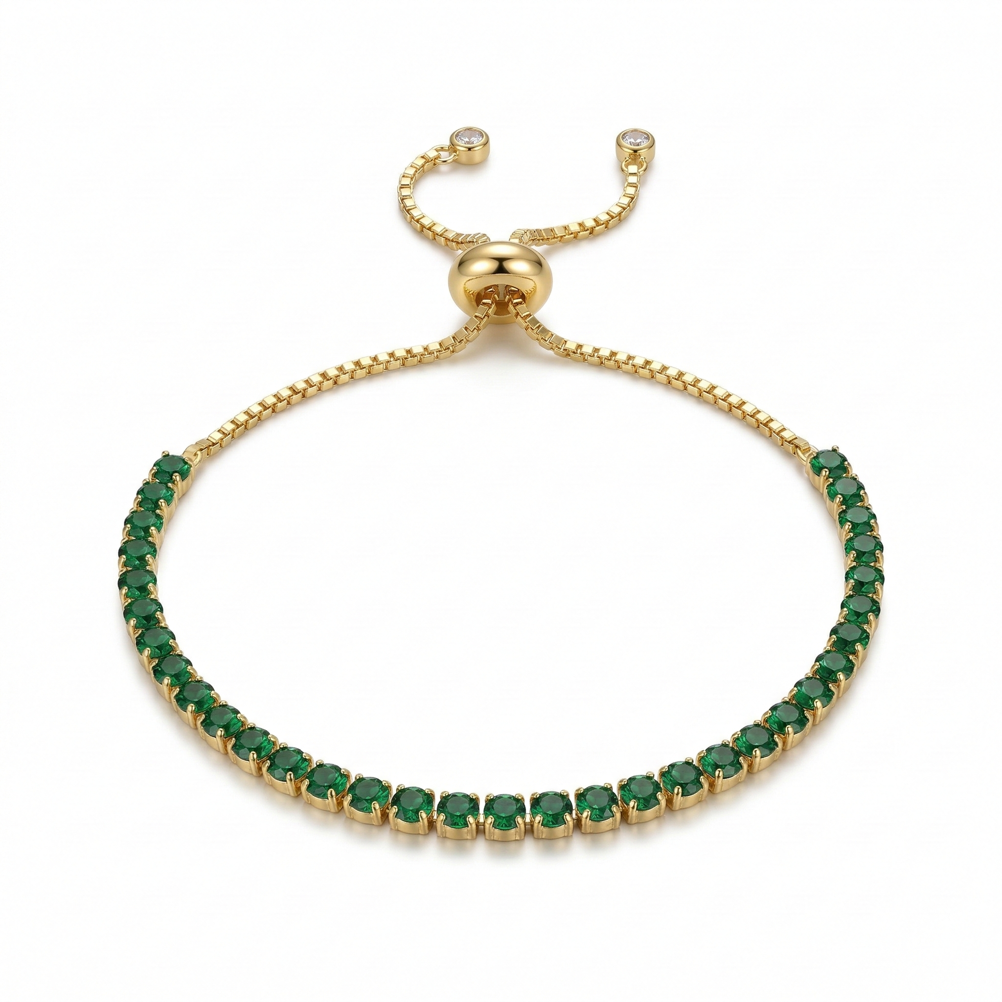 Aurora Tennis Bracelet- Gold Gemstone Bracelet for Women