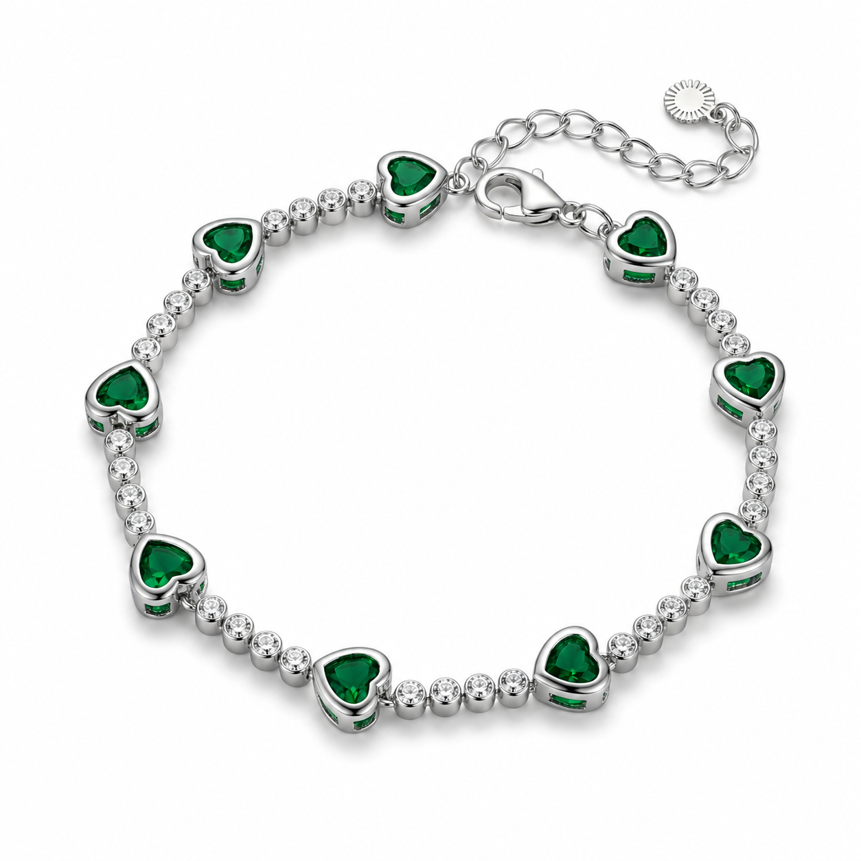 Blush Heart Tennis Bracelet