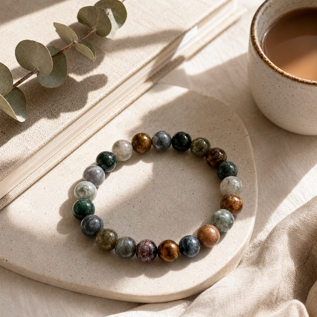 Mixed Agate Bead Bracelet