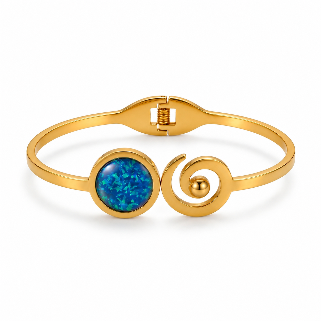 Aureva Ocean Spiral Bracelet- Gold or Silver Bracelet for Women