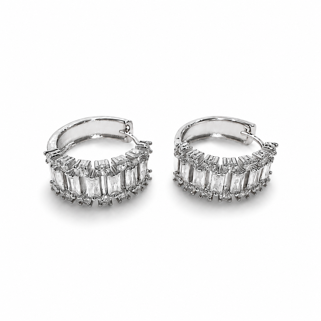 Radiance Baguette Hoops