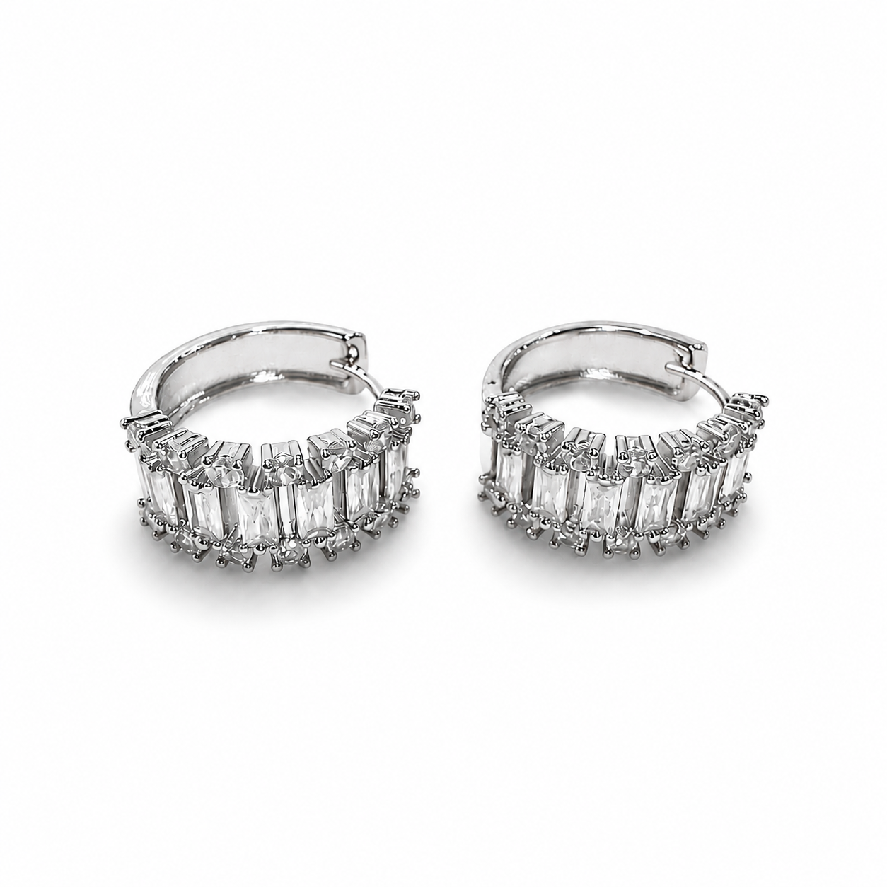 Radiance Baguette Hoops