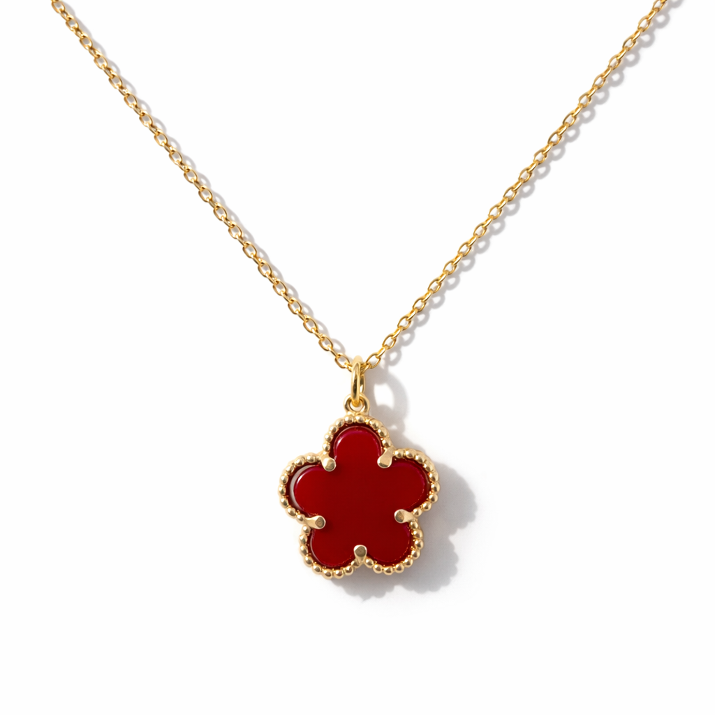 Aureva Clover Bloom Necklace- Gold Plated Necklace for Women