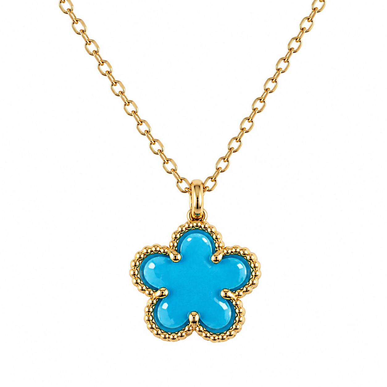 Aureva Clover Bloom Necklace- Gold Plated Necklace for Women
