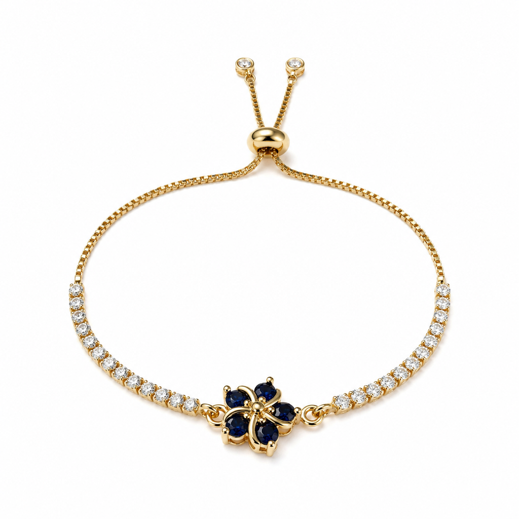 Bloom Tennis Bracelet- Gold Bracelet for Women