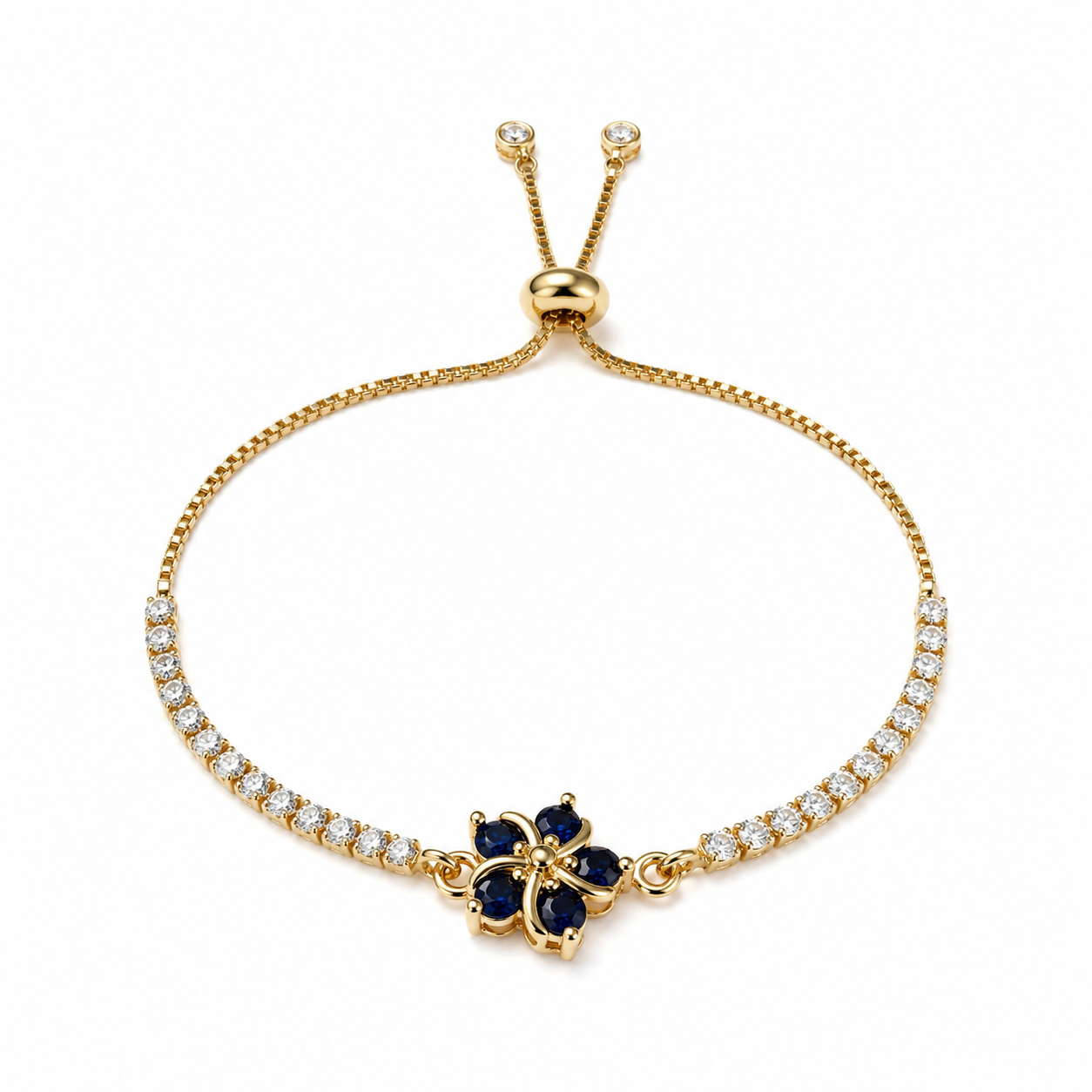 Bloom Tennis Bracelet- Gold Bracelet for Women