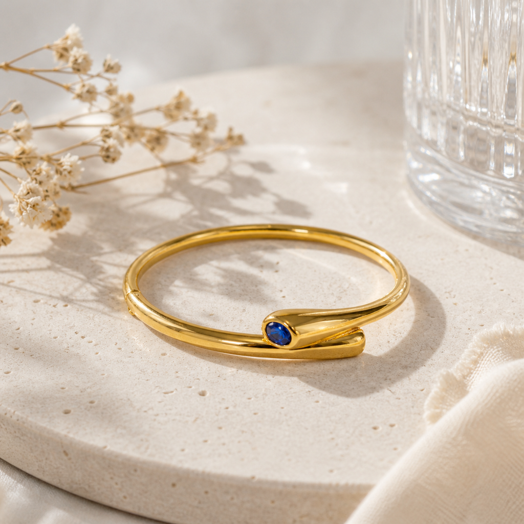 Aureva The Embrace Bangle- Gold Bracelet For Women