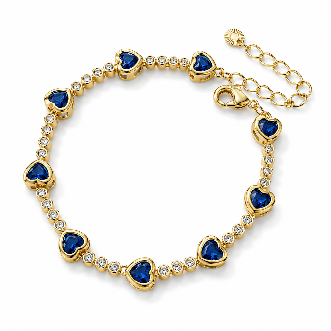 Blush Heart Tennis Bracelet