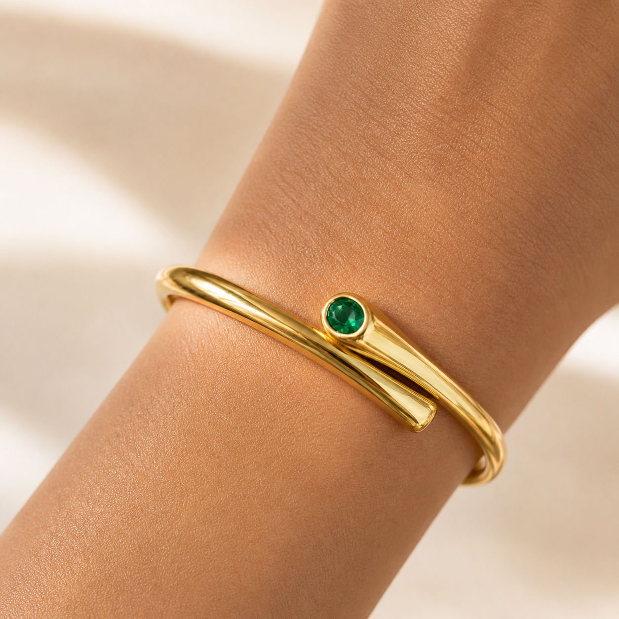 Aureva The Embrace Bangle- Gold Bracelet For Women