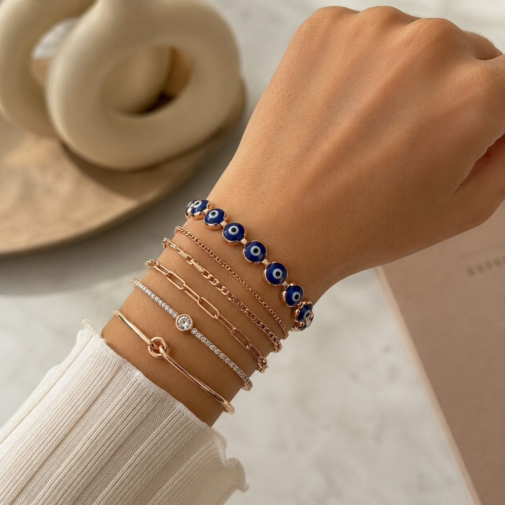 Evil Eye Tennis Bracelet